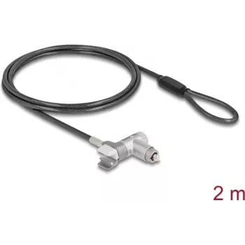 Cadeado para portátil Navilock 22052 para MacBook Pro 2021–2024 14 polegadas e 16 polegadas, cabo de 2 m