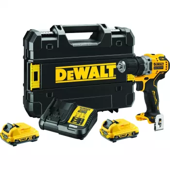 Parafusadeira sem fios DeWALT DCD701D2-QW, 12V, 1500 rpm, 57,5 N·m, 2 baterias de 2 Ah