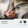 Transmissor bodypack sem fios DJI MIC 3 – transmissor de microfone portátil compacto, preto/cinzento