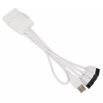 Hub USB Lian Li PW-U2TPAW conector macho Type-A 1-para-3 IDC 9 pinos