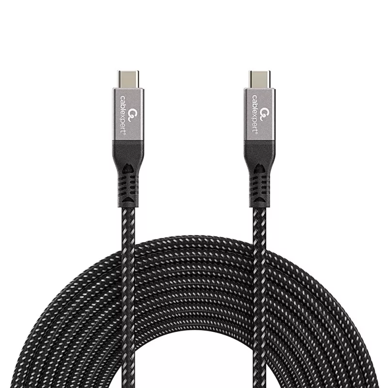 Cabo USB-C para USB-C GEMBIRD CCBP-USB4-CMCM240 1,5 m, USB4 Gen 3x2, 40 Gbit/s, 240 W, preto