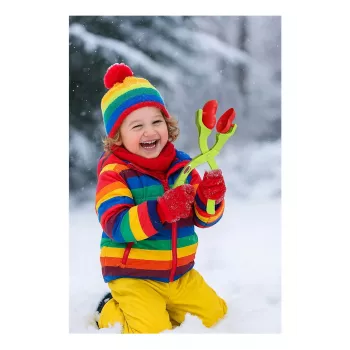 Pá formadora de bolas de neve Jamara Snow Play 2in1 — forma de coração e estrela, a partir de 3 anos, multicolor