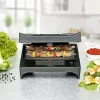 Sanduicheira Rommelsbacher SWG 700 – grelhador elétrico compacto 3-em-1 com 3 placas intercambiáveis (sanduíche, waffle belga, grelhador), detalhes em aço inoxidável