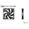 be quiet! Pure Wings 3 140mm Ventoinha de caixa para computador 14 cm Preto 1 unid.
