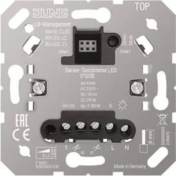 Dimmer de série de parede Jung 1712DE — dimmer de série para controlo de luz (modelo 1712DE)