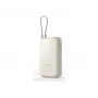 Powerbank Xiaomi 10000mAh com cabo integrado Bege
