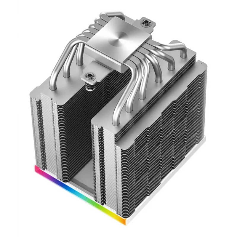 Arrefecedor de ar DeepCool AK620 Digital SE White — duas ventoinhas de 120 mm, 6 heatpipes, PWM, suporte LGA-1700, ecrã integrado
