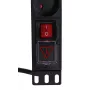 Alantec Régua de alimentação 19 polegadas 1U, 8x CEE 7/5, interruptor, 1,8m (PZ081U)