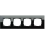GIRA moldura 4 módulos Esprit, Standard 55, System 55 preto 021405