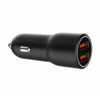 Carregador de automóvel para dispositivos móveis Gembird TA-UC-A2QC36-CAR-01, 36 W, 12–24 V, isqueiro, preto