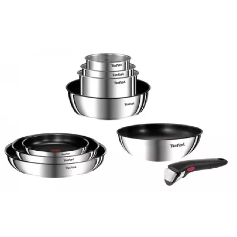 Tefal Ingenio Emotion L897S374 conjunto de 3 frigideiras, 24/28 cm com cabo amovível