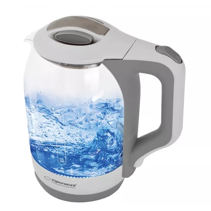 Chaleira elétrica Esperanza 1,7 L 1500 W branca multicolor