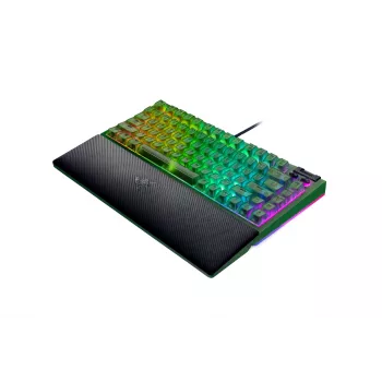 Teclado gaming mecânico Razer BlackWidow V4 75% — com fios, layout US, Edição Phantom Green, interruptores mecânicos táteis Razer