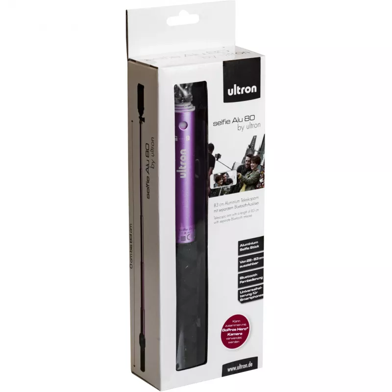 Pau de selfie Ultron Alu 80 Universal preto rosa
