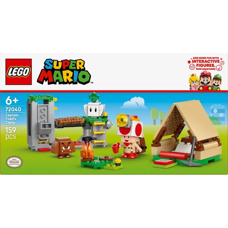 Brinquedo de construção LEGO Captain Toads Camp conjunto 72040 com funções interativas Super Mario