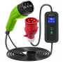 Carregador móvel para carro elétrico Qoltec ajustável 2em1 Type2 | 11kW | CEE 5 PIN | LCD | 3 fases | portátil | wallbox | 5m