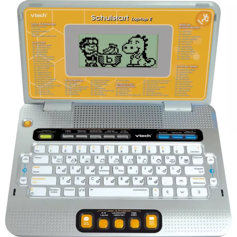 VTech Schulstart Laptop E para crianças dos 6 aos 8 anos, prateado, brinquedo educativo interativo