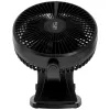 Ventilador de mesa com clipe recarregável Adler | AD 7342 | Ventilador de mesa | Preto | Diâmetro 15,5 cm | Número de velocidades 3 | Oscilação | 5 W