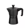 Cafeteira moka Maestro MR-1666-3-Preto, máquina de café manual em alumínio para 3 chávenas, 150 ml, preto