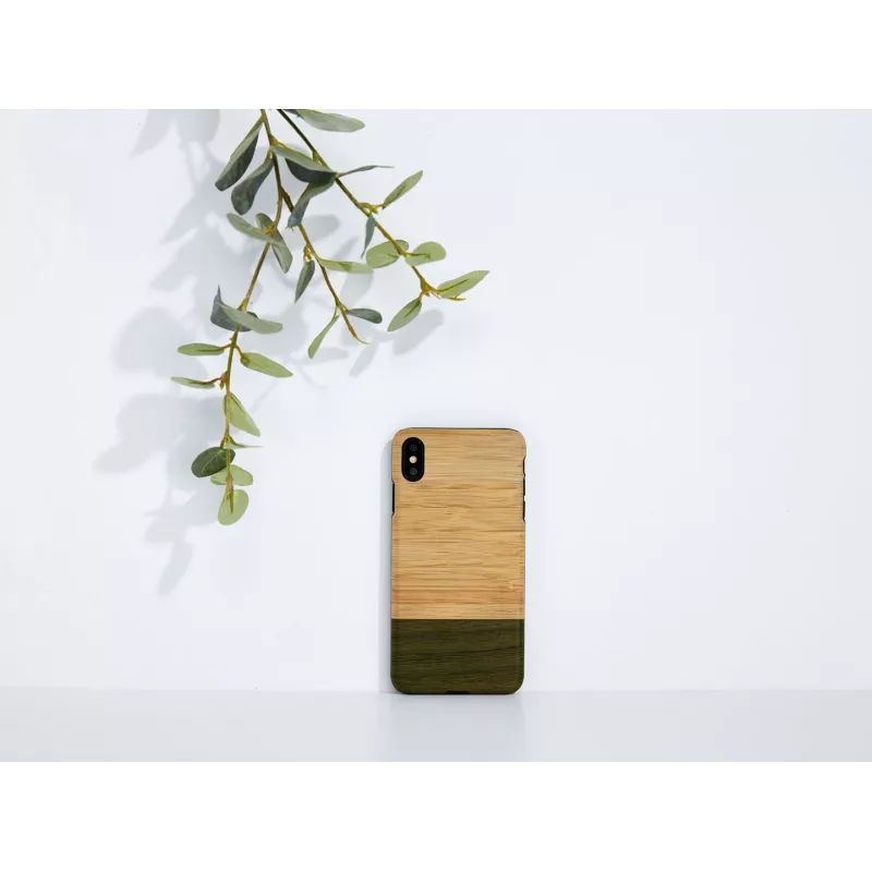Capa para smartphone man and wood para iPhone XS Max — parte traseira em madeira floresta de bambu, capa de proteção