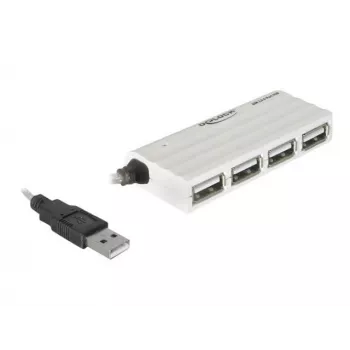 Hub USB DeLOCK 87445 4 portas externo 480 Mbit/s branco