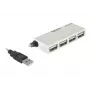 Hub USB DeLOCK 87445 4 portas externo 480 Mbit/s branco