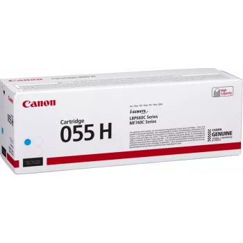 Cartucho de toner Canon 055H 1 unid. original ciano