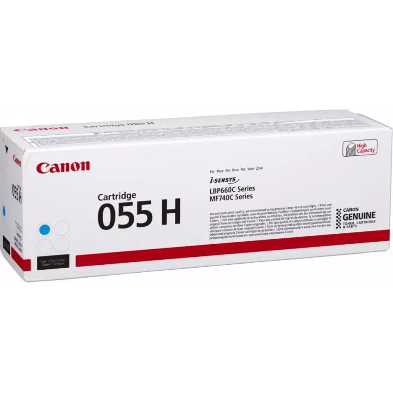 Cartucho de toner Canon 055H 1 unid. original ciano