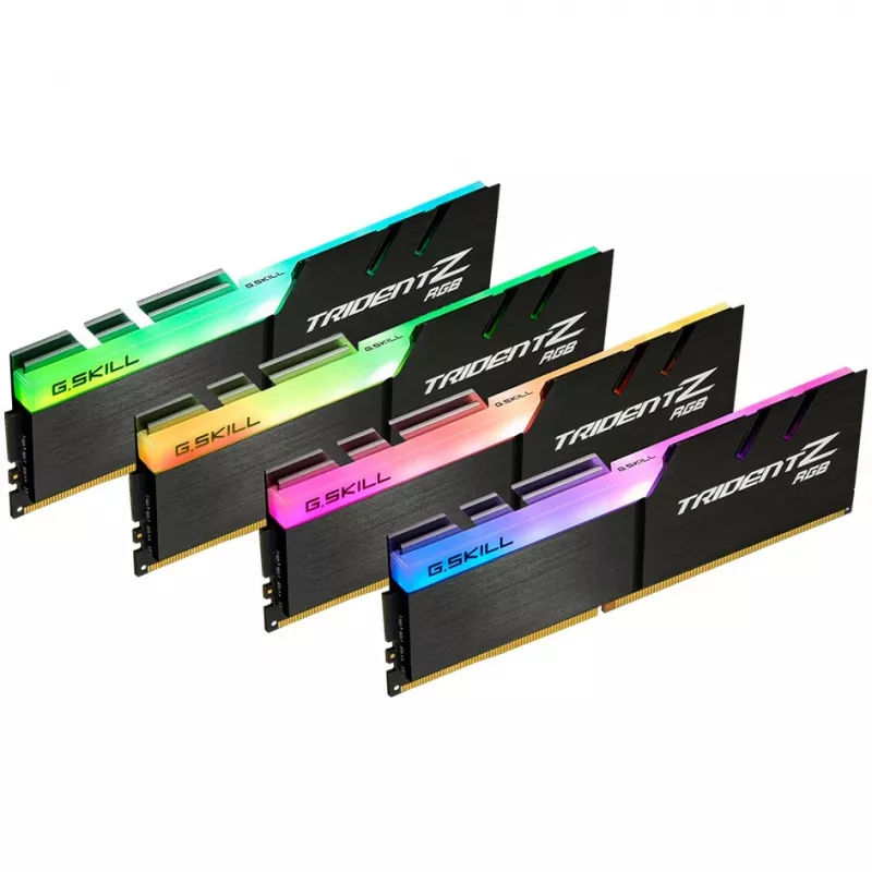 DIMM 32 GB DDR4-3600 (4x 8 GB) Quad-Kit, memória preta, F4-3600C16Q-32GTZRC, Trident Z RGB, INTEL XMP