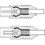 Cabo de antena Goobay (Classe A+, >95 dB), com 3 camadas de blindagem, 1,5 m, branco – ficha coaxial > conector fêmea coaxial (totalmente blindado) (58807)