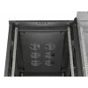 Armário rack 19 polegadas LANBERG 22HE 600x1000 mm, preto, portas de vidro à frente e atrás