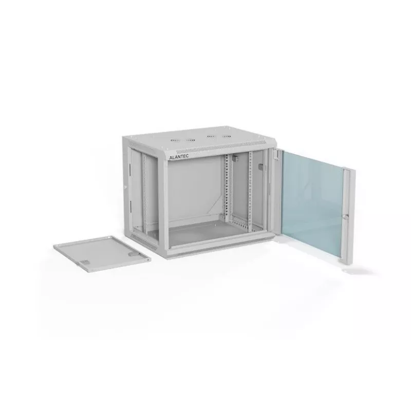 Armário de rack ALANTEC 19 polegadas 9HE 600x450, cinzento embalagem plana