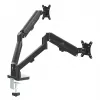 Suporte para 2 monitores Maclean, mola a gás, 17-32, 2-10 kg, preto, MC-134