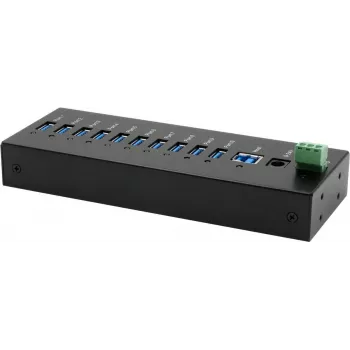 Hub USB Exsys EX-11230HMS 10 portas USB 3.2 Gen 1 com proteção ESD de 15 kV