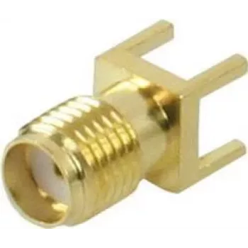 Conector HF/vídeo ShiverPeaks 98612 SMA dourado print-mount
