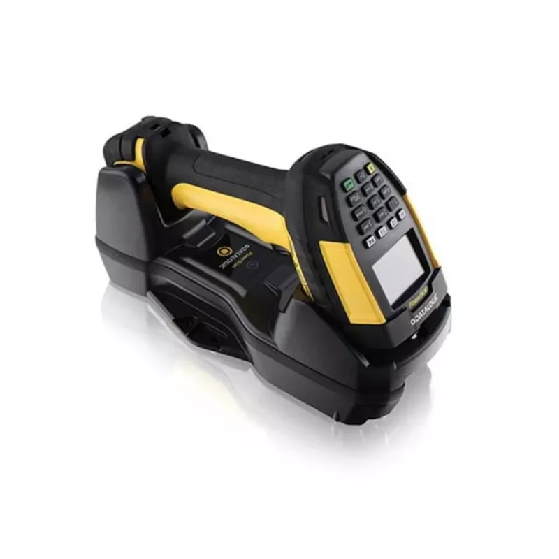 Leitor de códigos de barras portátil Datalogic PM9600-DKHP433RK10 1D/2D laser com fios sem fios