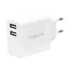 Fonte de alimentação LogiLink - 12 Watt - 2,4 A - 2 portas de saída (USB)