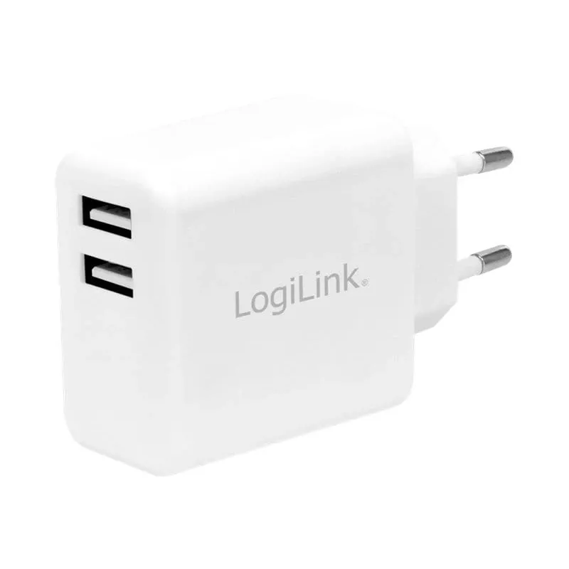 Fonte de alimentação LogiLink - 12 Watt - 2,4 A - 2 portas de saída (USB)