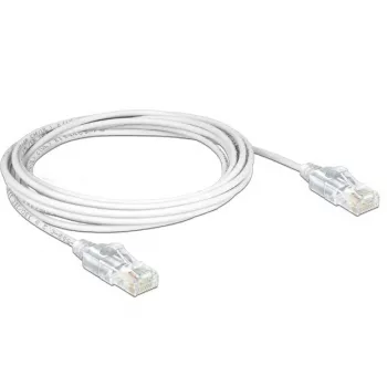 DeLOCK - Cabo de rede - RJ-45 (M) - RJ-45 (M) - 50cm - UTP - CAT 6 - isento de halogéneos - branco (83780)