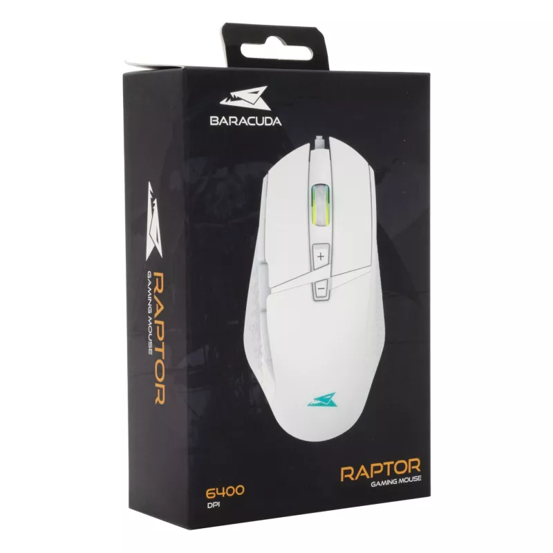 Rato Baracuda BGM-051 Raptor branco USB