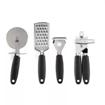 Conjunto de utensílios de cozinha Russell Hobbs Venus Collection 4 peças Preto