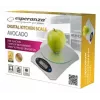 Balança de cozinha eletrónica ESPERANZA Avocado cinzento — capacidade de 5 kg, plataforma de bambu, unidades g/lb/oz