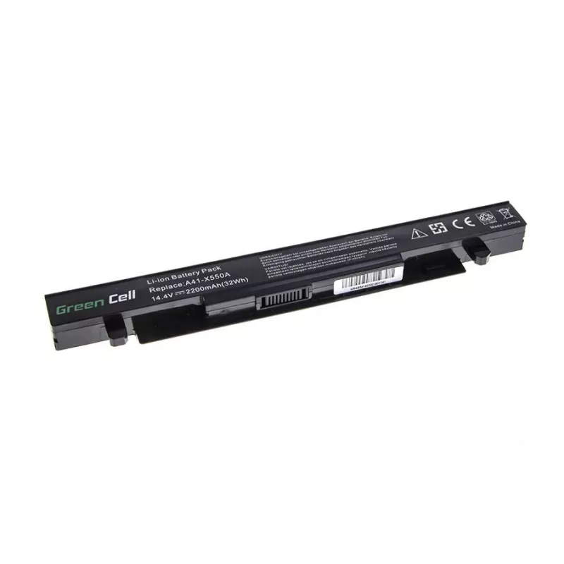 Bateria Green Cell AS58 para portáteis ASUS — Li-Ion 2200 mAh, 14.4 V, 4 células, preta