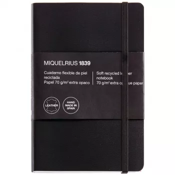 Miquelrius LEATHER1839 caderno 104X150 SQU 5mm índice 300fl (envio de mercadorias)