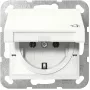 Tomada Schuko GIRA System 55, branco, profundidade 29 mm