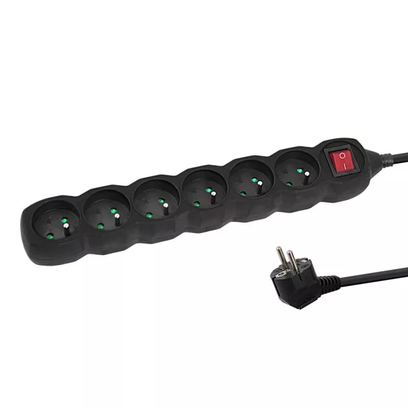 Extensão de energia Esperanza ELK218K 3 m 6 tomada(s) AC interior preto