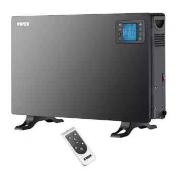 Aquecedor convector elétrico NOVEEN CH7100 — 2000 W, 3 níveis de potência, LCD, temporizador, comando, preto