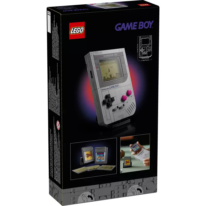 LEGO conjunto de construção design retrô Game Boy 72046 – réplica detalhada, suporte de exposição