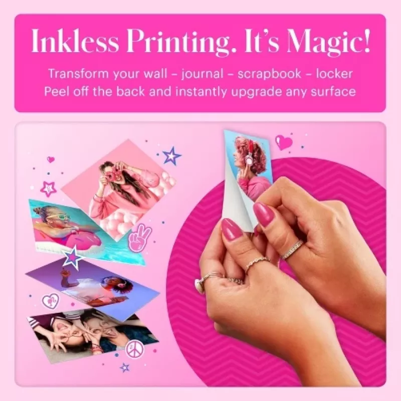 Barbie x Kodak STEP Slim impressora fotográfica móvel instantânea cor ZINK 2x3'' 1 ppm, Bluetooth, rosa