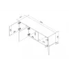 Móvel RTV Cama 3D ALMA 150x41.5xH55 caxemira